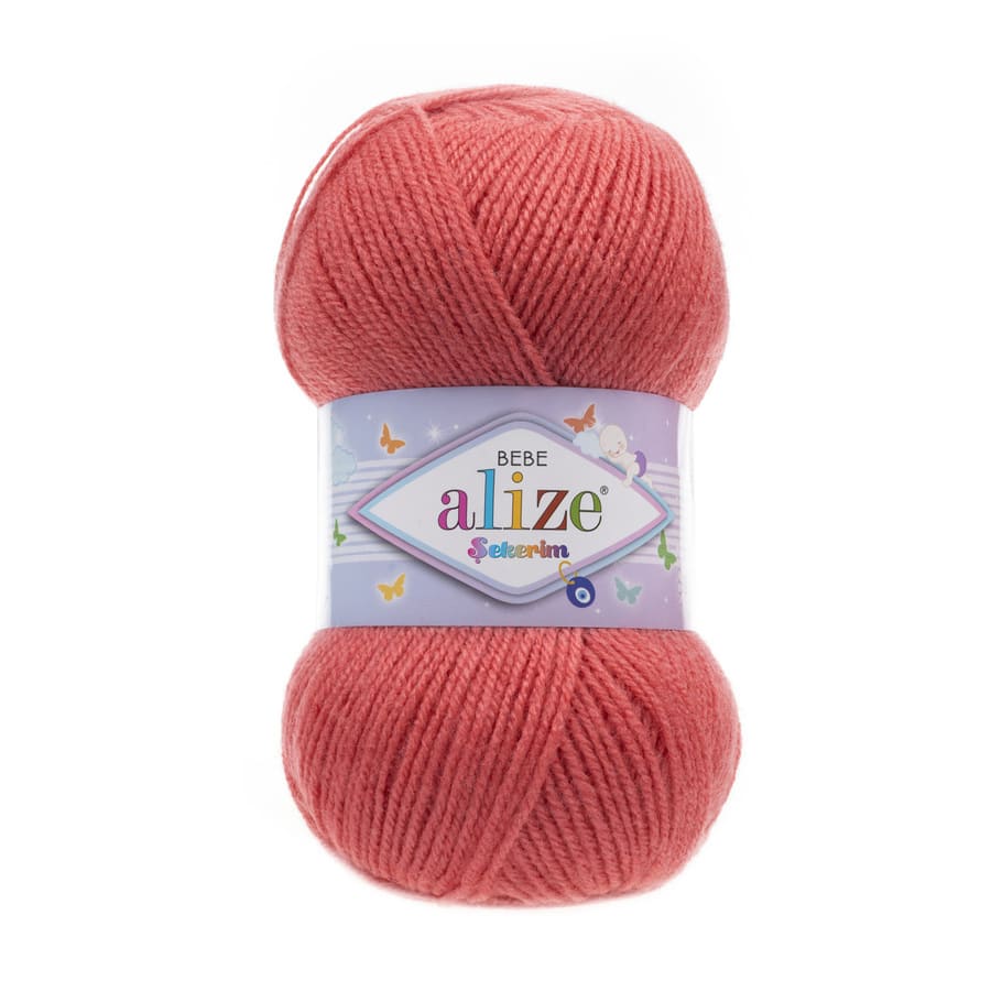 Пряжа Sekerim BEBE  (Alize), цвет 154 караловый