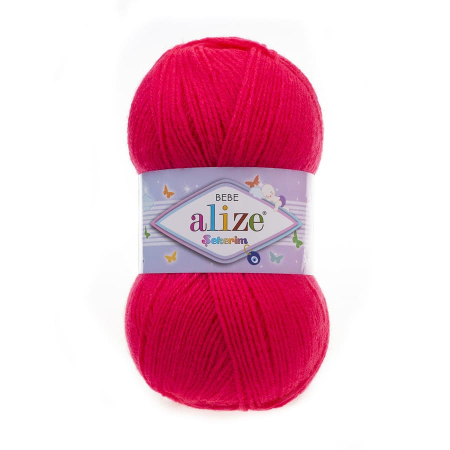 Пряжа Sekerim BEBE  (Alize), цвет 288 коралловый неон