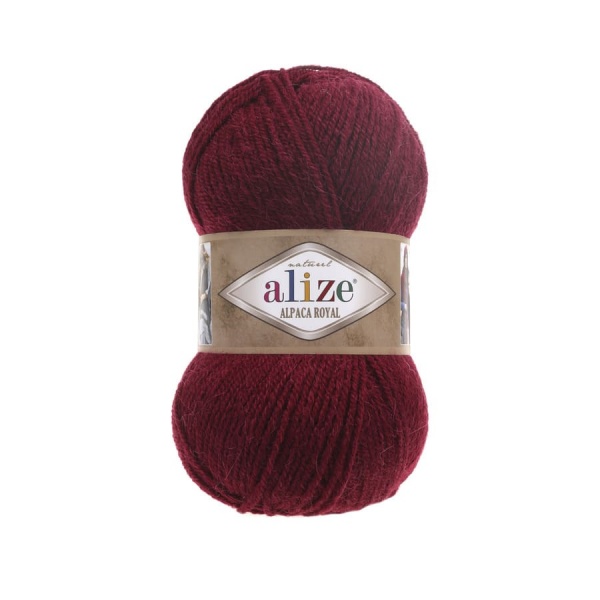 ALPAKA ROYAL  Bordeaux Альпака Роял (код цвета 57: бордовый).